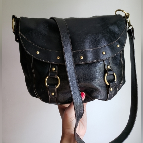 NWOT nine west leather extra large duffle purse - Picture 4 of 16